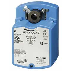 Proportional, non-spring return actuator for dampers and VAV boxes. Provides 79.6 in-lb torque, 90° stroke with CW/CCW rotation, and 0 to 10V DC output. Operates on 24V AC with plug-in connection and includes an auxiliary switch.