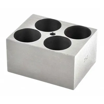 OHAUS Modular Block: Anodized Aluminum, 1 7/8 in Overall Wd, 2 3/4 in Overall Lg - Dry Bath Blocks