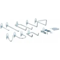 APPROVED VENDOR Pegboard Hook Assortment Kit: 1/4 in Peg Hole, For 1 in Pegboard Hole Spacing