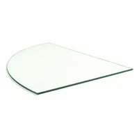 ECONOCO Tempered Quarter Round Glass: 3/16 in Overall Ht, 14 in Overall Wd, 14 in Overall Dp (MPN CBTR14)