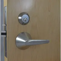 SECURITECH Door Lockset: Office Lever Locksets, Stainless Steel, ADA Compliant, Ligature-Resistant (MPN LSL-M25-PR1-630-LHR)