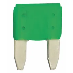 Fast-acting fuse rated 30 A at 32 V DC, non-indicating, standard profile. Suitable for overcurrent protection in automotive electrical systems, including 12 V and 24 V DC circuits. Sold in a 5-pack.