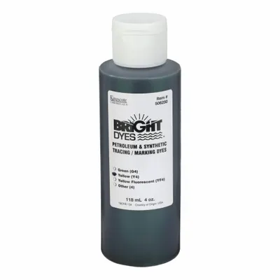 KINGSCOTE Water Tracing Dye, Yellow, 100-200 gal/oz, Immediate Dissolution - Tracer Dye Liquids