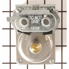 Gas valve kit for gas-powered washing machines and dryers. Controls fuel flow to the appliance burner. Includes valve assembly.