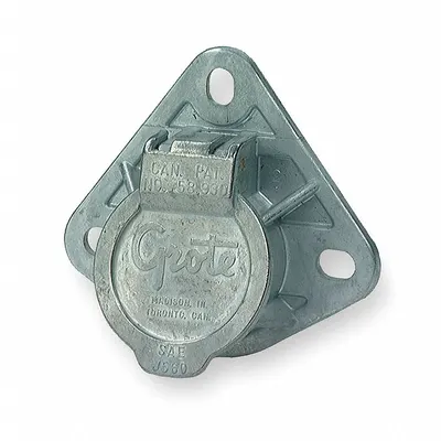 GROTE 87220 Ultra-Pin Receptacle: 7-Way, Cords, Die Cast Cover - Fleet and Vehicle Maintenance