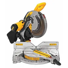 This 12 in corded miter saw is a non-sliding model designed for precise crosscutting of wood, trim, and molding. It offers a maximum cut width of 8 in at 0° miter and a miter angle range of 50° to 50°. Suitable for finish carpentry and framing applications requiring accurate angled cuts.