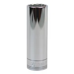 This 1/2 in drive hand socket features a 20 mm socket size with a 12-point configuration and deep profile. The chrome finish provides corrosion resistance. Suitable for turning metric fasteners in automotive and industrial applications.