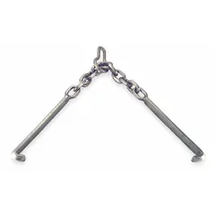 Nickel aluminum drum lifting hook with bronze finish for horizontal handling of 5 to 55 gal drums. Features rim grip location and manual tilt control. Suitable for industrial material handling applications requiring safe drum movement.