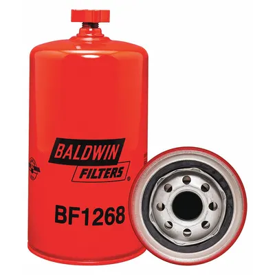 BALDWIN FILTERS Fuel Filter: Spin-On, 3 11/16 in Outside Dia, 1"-14 Thread Size, Cellulose - Spin-On Fuel Filters