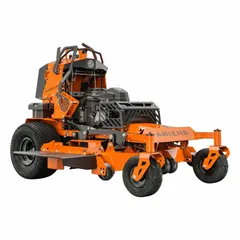 This ARIENS zero-turn mower is designed for yards up to 5 acres. It features a 725.9 cc 4-cycle gas engine, steel deck, rear-wheel drive, and side discharge. The stand-on configuration allows for efficient maneuvering in residential and commercial turf maintenance.