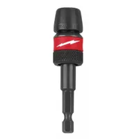 Impact-rated quick-change bit holder for 1/4 in hex-shank bits. Nonmagnetic design. Used with impact drivers for driving screws and fasteners in construction, assembly, and maintenance tasks