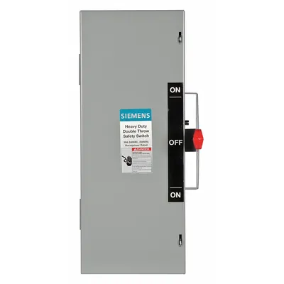 Siemens Safety Switch: Non-Fusible, 30 A, Single Phase, 240V AC, Galvanized Steel - Non-Fusible Safety Switches