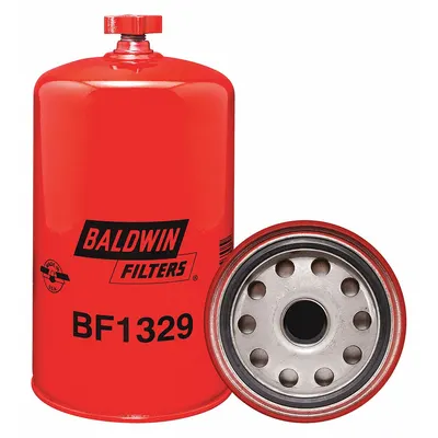 BALDWIN FILTERS Fuel Filter: Spin-On, 4 5/16 in Outside Dia, 1"-14 Thread Size, Cellulose - Spin-On Fuel Filters