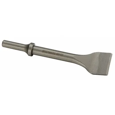 WESTWARD Chisel: 0.401 in Shank Size, Round, Round, 1 5/16 in Chisel Tip Wd - Flat Chisels for Air Hammers