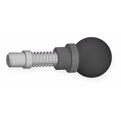 This nonlocking ball-knob weld-mount indexing plunger features a 0.5 in plunger width and 0.563 in plunger projection. It is designed for permanent installation via welding, providing a retractable solution for indexing and positioning in jigs, fixtures, and industrial machinery.