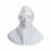 This non-sterile hood is clean processed for use in ISO 5 (Class 100) and above cleanroom environments. Made from SMS material, it covers the nose and is individually packaged. Each pack contains 100 white hoods