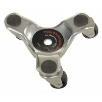APPROVED VENDOR Furniture Dolly: 200 lb, Silver, 2 in H x 7 in W x 7 in D, (3) Swivel