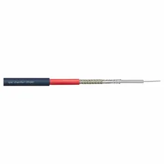 This RG-178/U coaxial cable is designed for continuous flexing applications, such as in cable carriers, robotics, and automated machinery. It features a 30 AWG conductor and is sold by the foot. The cable is suited for environments requiring repeated bending and movement.