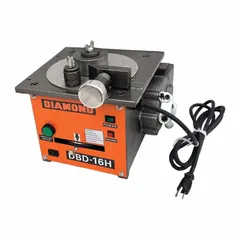 This benchtop corded rebar bender handles rebar up to #5 size, with a maximum bending angle of 180°. It weighs 40 lb and has a height of 9 5/8 in. Suitable for forming reinforcement bars in concrete structures on construction sites or in workshops.