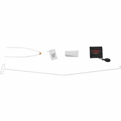 Steel vehicle lockout tool set measuring 8 in height and 12 in width. Includes an Inflatable Easywedge. Used for accessing locked vehicles in automotive service and roadside assistance contexts.