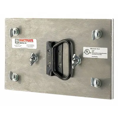 DUCTMATE Duct Access Door: 22 in x 22 in, 11 ga, Steel, Thumbscrews, 2,300°F Max Temp Rating - High-Temperature Flat Access Doors