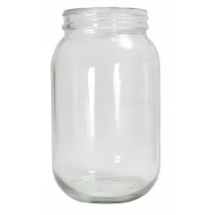 Clear Wide Mouth Round Glass Lab Bottles, 83-400 mm, Colorless, 6 Pack