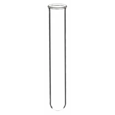 KIMBLE Test Tube: 10 mL, Test Tube, 13 mm Body Dia, 100 mm Overall Ht, Colorless - Glass Test Tubes