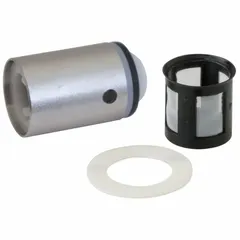 This stainless steel compression cartridge is designed for metering faucets used with hot and cold water. It is a direct replacement component for maintaining metered shut-off functionality in commercial restrooms, laboratories, and kitchens.