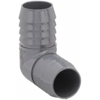 Barbed Fitting Elbow: Barbed, 1 1/4 in ID x 1 1/4 in ID Fitting Size, PVC, 220 psi Max Op Pressure (MPN 1406-012)