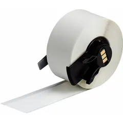White thermal transfer label roll, 1 in x 30 ft, made of cryogenic autoclavable nylon. Rated for -40°F to 194°F. Compatible with M611 printer series; requires M61-R4310 ribbon. Used for labeling in extreme-temperature environments such as laboratory and cold-chain applications.