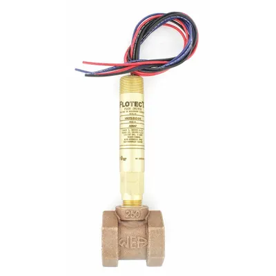Dwyer Liquid Flow Switch: Paddle, 1/2 in/1/4 in/2 in/3/8 in For Pipe Size, Brass - Inline Hazardous-Location Switches for Liquids