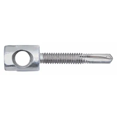 DEWALT Horizontal Rod Hanger: 3/8 in Overall Dia, 2 1/4 in Overall Lg, 1/4 in Screw Size - Rod Hangers for Steel