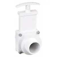 VALTERRA Gate Valve: 1 1/2 in Size, PVC, Rising, FIPS x MIPS, 45 psi CWP, Lever, Solid Wedge (MPN 6108GR)