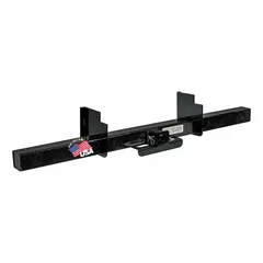 This Class V hitch receiver is constructed from powder-coated carbon steel for corrosion resistance. It offers a 20,000 lb gross trailer weight capacity and a 20,000 lb tongue weight. Designed for universal fitment on the back of vehicles, installation requires drilling. Suitable for heavy-duty towing of large trailers and equipment.