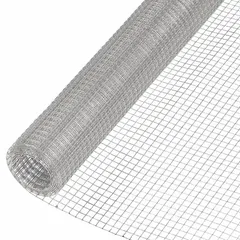 Galvanized welded wire mesh with 1/2 x 1/2 mesh size, 0.5 in opening, and 87% open area. Supplied in 50 ft length by 48 in width. Suitable for industrial screening, filtration, guarding, and reinforcement applications.