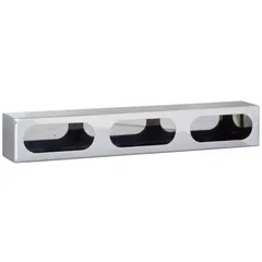 This light box is a stainless steel mount for vehicle lighting, measuring 25 inches long, 3 inches high, and 3 inches wide. It is designed to securely hold lights on trucks, trailers, or industrial equipment. Compatible with manufacturer model number SL65CO.