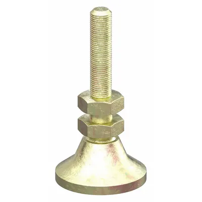 80/20 Leveling Feet: 10 Series/15 Series, Steel, 1 in x 1 in x 1 61/64 in, Drop-In - Pivot Leveling Feet