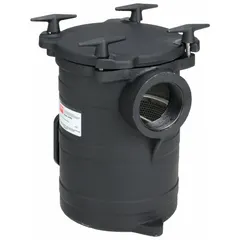 This cast iron pump strainer is designed for use with 5PXD0 and 5PXD1 pool and spa pumps. It filters debris from water to protect the pump and maintain flow in residential or commercial water circulation systems.