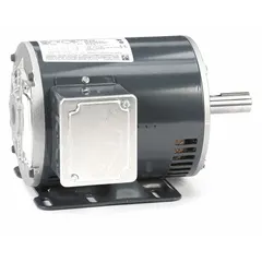 Open drip proof (ODP) 3-phase AC motor with rigid base mount. Rated 1 hp, 1725 RPM, 208-230/460V AC, 3.4-3.6/1.8 A full load current. Suitable for continuous-duty applications such as pumps, fans, conveyors, and machine tools in clean, dry environments.