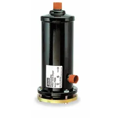 The Parker P-967 replaceable core shell is designed to house filter dryer cores in refrigeration and air conditioning systems. It has a length of 14 13/16 inches and a 7/8 inch ODF connection. This shell is used to remove moisture, acids, and contaminants from refrigerant lines, protecting compressors and expansion valves.