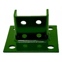 Strut Channel Fitting: 1 5/8 in x 3 1/4 in For Strut Channel Size, Green Coated, 8 Holes, Steel (MPN V70SQGN)
