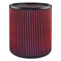 Round/oval engine air filter with axial seal. Overall height 11 19/32 in. Compatible with Caterpillar vehicles and buses. Used in diesel engine air intake systems to filter airborne contaminants