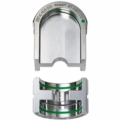 Replacement U Style crimping die set for use with MILWAUKEE M18 FORCE LOGIC tool model 2779-22. Includes upper and lower dies sized for 1 AWG conductors. Green color. For electrical wire and cable crimping applications.