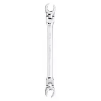 WESTWARD Flare Nut Wrench: Alloy Steel, Chrome, 13 mm_14 mm Head Size, 8 1/2 in Overall Lg
