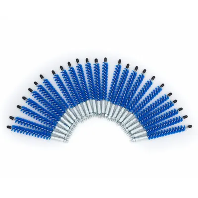 GOODWAY Fitting Brush: Quick Connection, Nylon, 1/16 in to 1 in, 7/16"-1 Male, 1 Brushes - Brushes for Heat Exchanger Cleaning Equipment