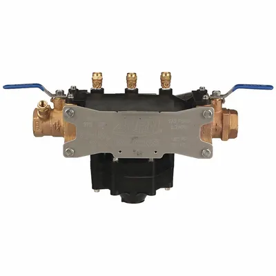 WILKINS Reduced Pressure Zone Backflow Preventer: 375, Std Configuration, Glass-Filled Nylon - Zurn RPZ Backflow Preventers