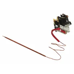 OEM replacement oven thermostat for Electrolux ovens. Regulates internal temperature to maintain consistent heat for baking and roasting. Restores accurate temperature control when the original thermostat fails.