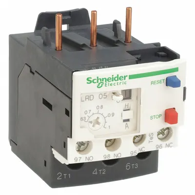 SCHNEIDER Overload Relay: Thermal Protection, 3 Poles, 1NO/1NC, Phase Loss Sensitivity - IEC Thermal Overload Relays