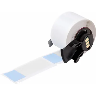 BRADY Wraparound Label: 2 1/2 in x 1 in, 1 in, Vinyl, Blue (Matte) - Brady Precut Label Rolls