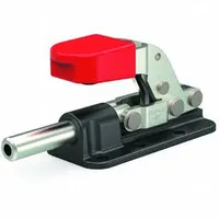 DE-STA-CO Straight Line Clamp: Flange Base Mounting, Locking Horizontal Handle, 2.03 in Arm Lg (MPN 630-R)